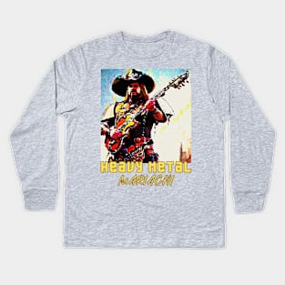 Heavy Metal Mariachi (sombrero Texan guitarist) Kids Long Sleeve T-Shirt